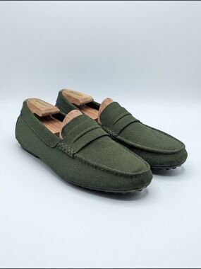 Rothy’s Men’s Driving Loafers Olive Green Size 11.5 Like New